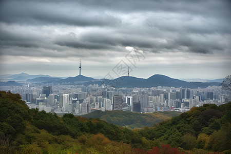 城市的建筑风景背景图片