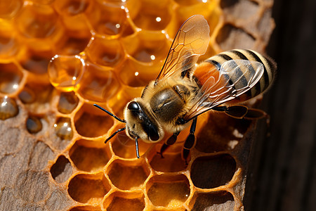 正在采蜜的蜜蜂背景图片