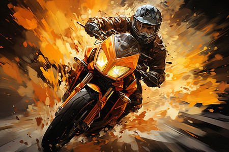 狂飙的摩托车背景图片