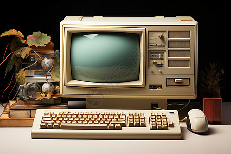 复古电脑背景图片