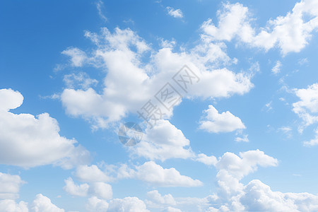 蓝天上的朵朵白云图片