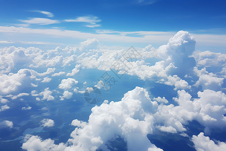 天际飘浮的白云图片