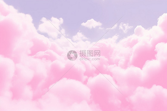 粉色的云朵图片