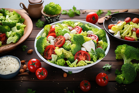健康饮食的蔬菜沙拉图片
