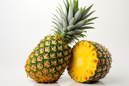 香甜多汁的菠萝背景图片