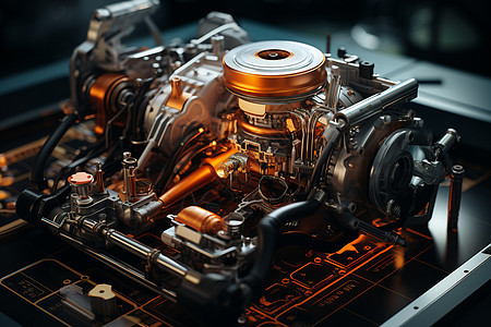 车辆引擎制造过程图片