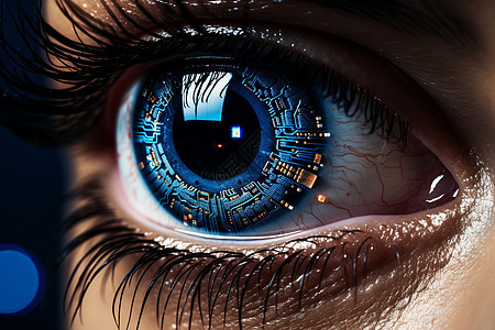 芯片科技的眼球图片