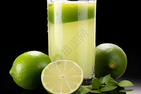 清新绿意的柠檬汁图片