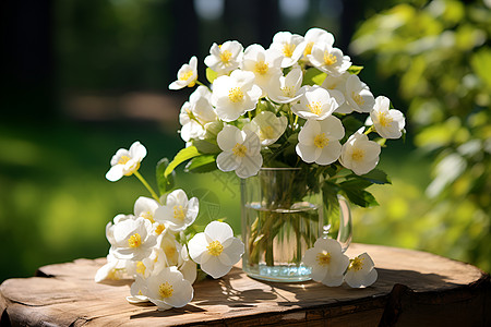 美丽的白花背景图片