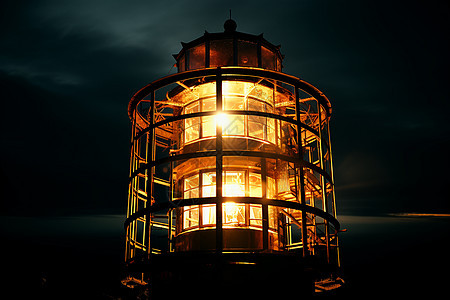 发光中的灯塔背景图片