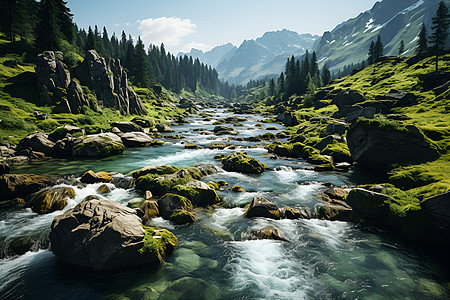 静谧山间风景图片