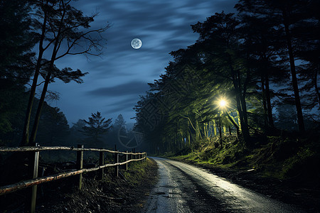 夜幕下的公路图片