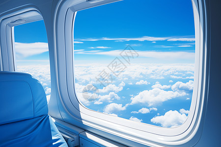 飞机座椅旁边的窗口图片