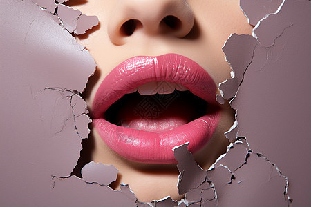 女性的嘴唇弥散着艺术气息图片