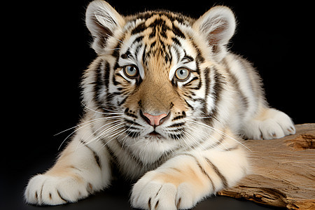 一只老虎的幼崽图片