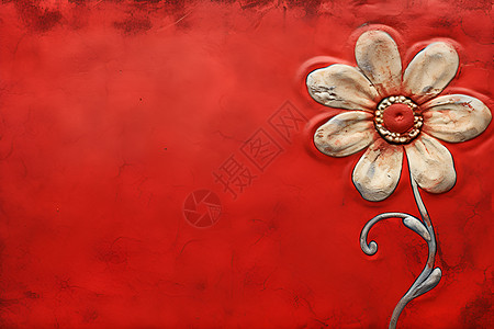 迷人的红色花卉背景背景图片
