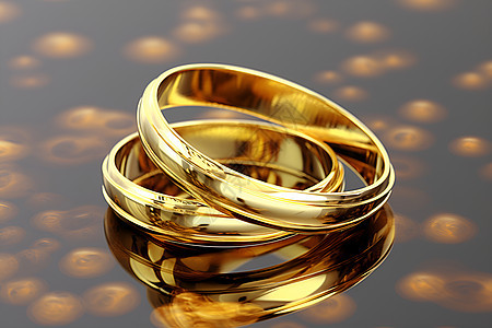 奢华昂贵的黄金戒指背景图片