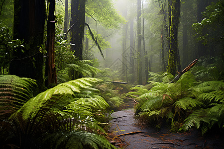 丛林探险的迷雾森林图片