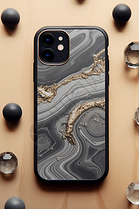 金属质感的手机壳背景图片