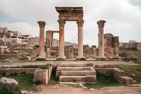 壮观的古罗马遗址建筑图片