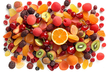 五彩斑斓的水果干图片