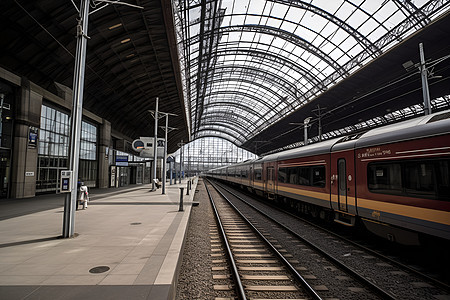 车站中列车背景图片