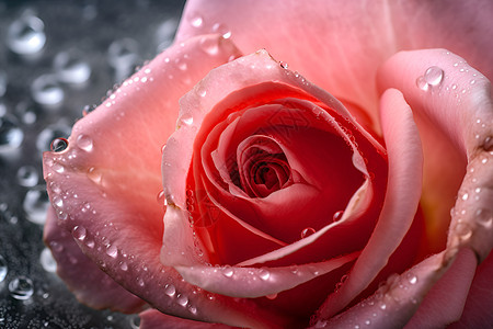 玫瑰花上的水滴图片