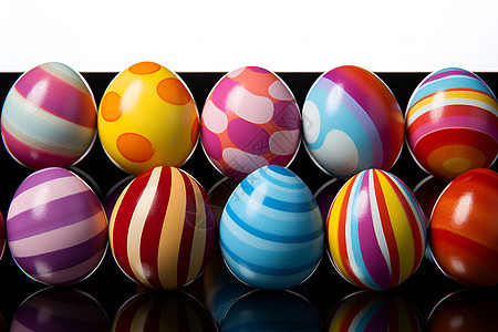 复活节彩蛋绘画装饰的艺术彩蛋背景