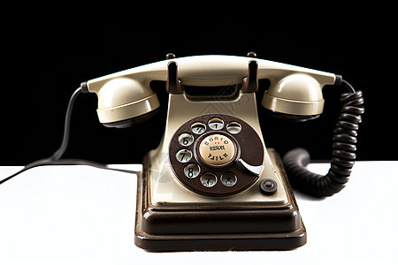 古董拨盘电话背景图片