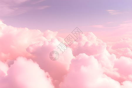 天空中的粉色云朵图片