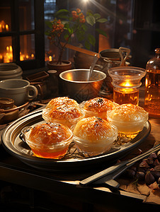 传统的中式月饼背景图片