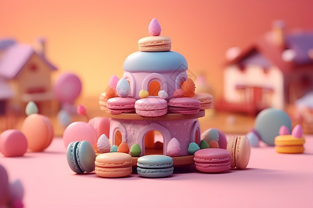 童话世界中的甜点盛宴图片