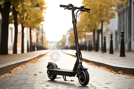 街道上的电动踏板车图片