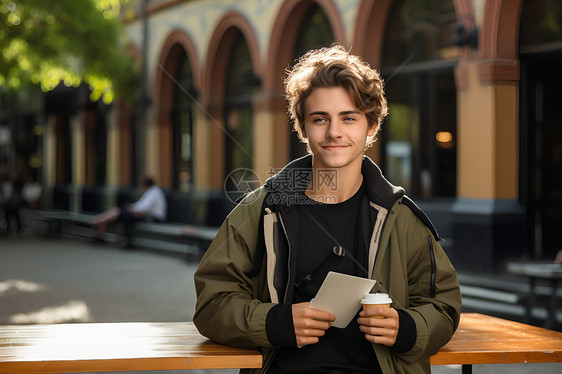 热情洋溢的男大学生图片