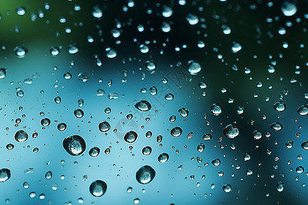 雨水模糊的玻璃背景图片