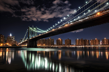 美丽的夜晚城市建筑景观背景图片