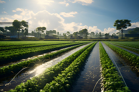 农耕新未来的太阳能光伏板图片