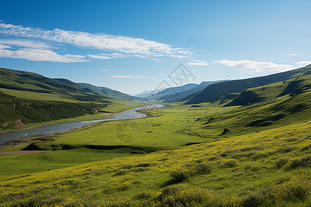 山水胜地的美丽景观高清图片