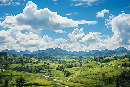 田园山野的美丽景观图片