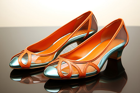橙色时尚的鞋子图片