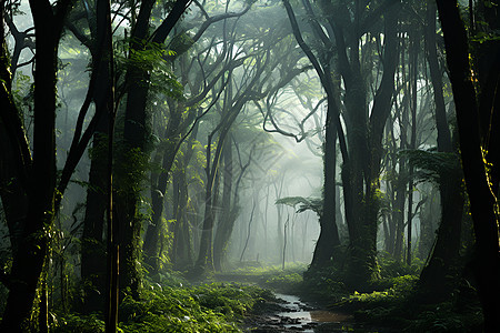 丛林漫步背景图片