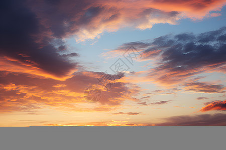日落时的天空背景图片
