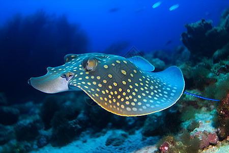 热带海洋生物的鳐鱼图片