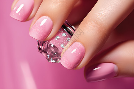 粉色指甲背景图片