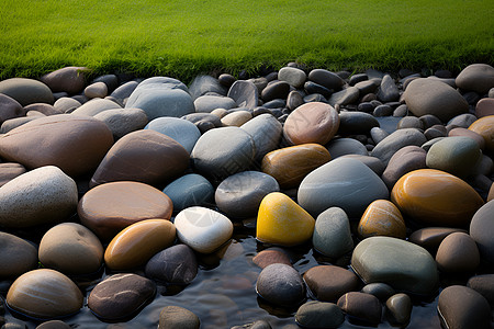 河边石头河边石子背景