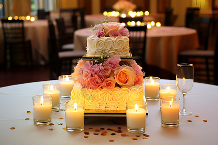 美丽的婚礼蛋糕图片