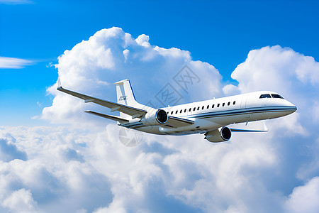 翱翔蓝天的民航客机图片