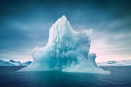 寒冷冬季的冰川景观图片