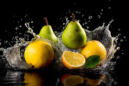 美味多汁的水果背景图片