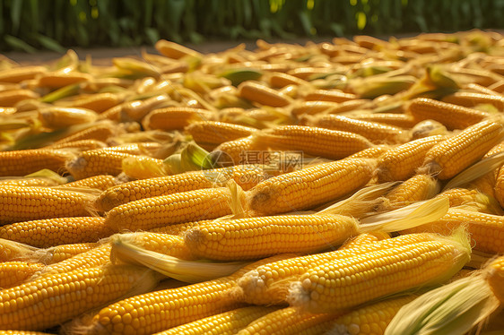 金色丰收的玉米图片